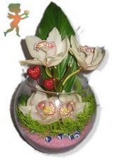 Ankara Aya iek yolla firma rnmz 5 adet kandil orkideden aranjman tanzimi iei